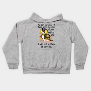 Weight of Your Endless Sins - Kitten, Surreal, Cursed Meme Kids Hoodie